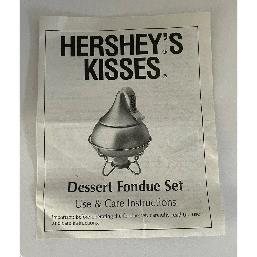 Hershey's Kisses 100 Anniversary Dessert Fondue Chocolate Set 2007